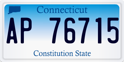 CT license plate AP76715