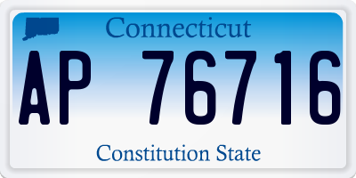 CT license plate AP76716