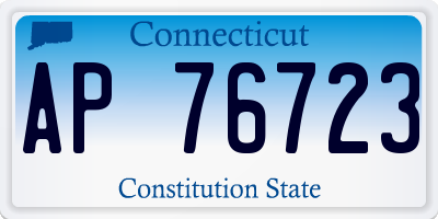 CT license plate AP76723