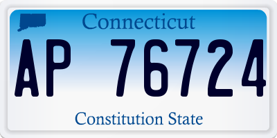 CT license plate AP76724