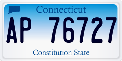 CT license plate AP76727