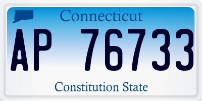 CT license plate AP76733