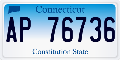 CT license plate AP76736