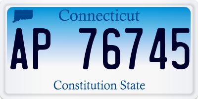 CT license plate AP76745