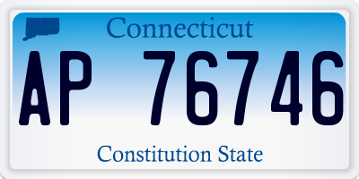 CT license plate AP76746