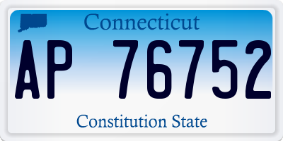 CT license plate AP76752