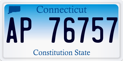 CT license plate AP76757