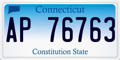 CT license plate AP76763
