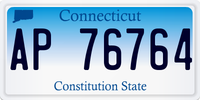 CT license plate AP76764