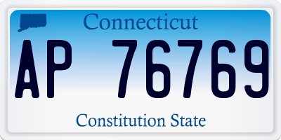 CT license plate AP76769