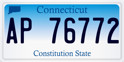 CT license plate AP76772