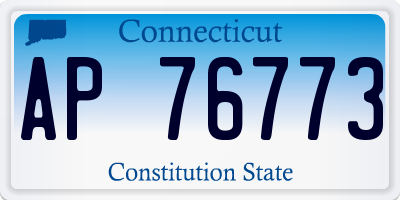 CT license plate AP76773