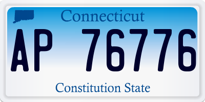 CT license plate AP76776