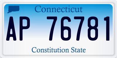 CT license plate AP76781