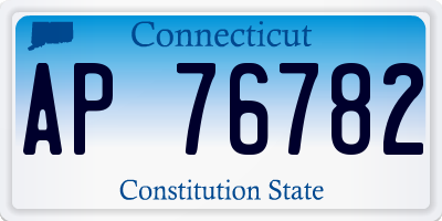 CT license plate AP76782