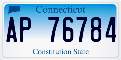 CT license plate AP76784