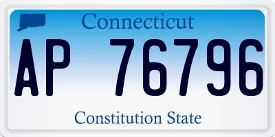 CT license plate AP76796