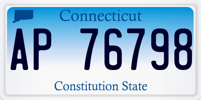 CT license plate AP76798