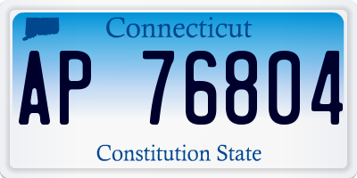 CT license plate AP76804