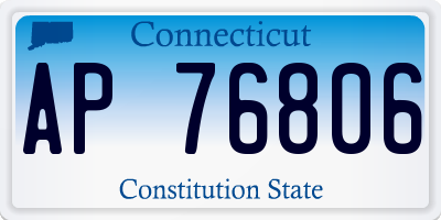 CT license plate AP76806