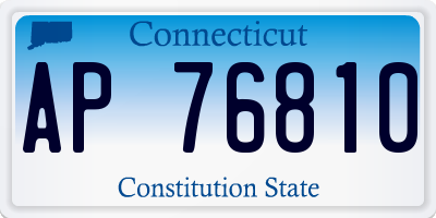 CT license plate AP76810