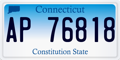 CT license plate AP76818