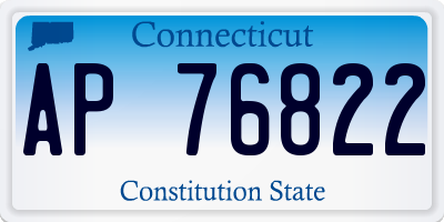 CT license plate AP76822