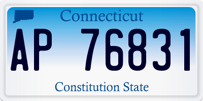 CT license plate AP76831