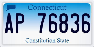 CT license plate AP76836
