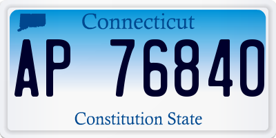 CT license plate AP76840