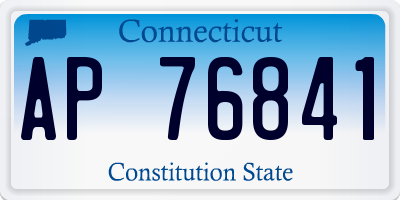 CT license plate AP76841