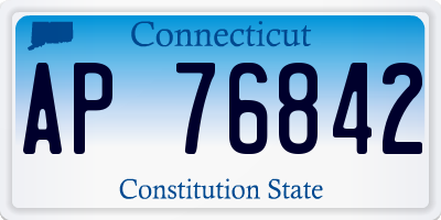 CT license plate AP76842