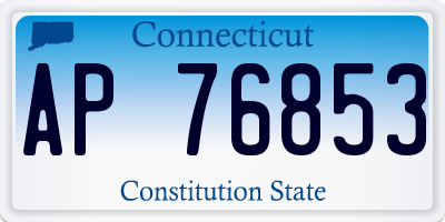 CT license plate AP76853