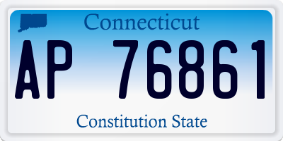 CT license plate AP76861