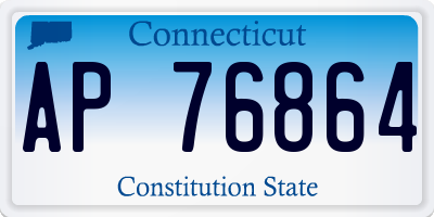 CT license plate AP76864