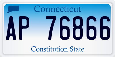 CT license plate AP76866