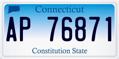 CT license plate AP76871