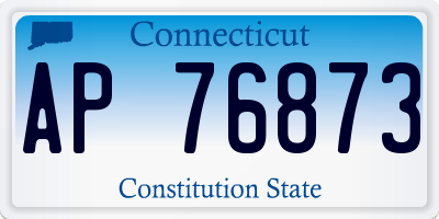 CT license plate AP76873