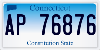 CT license plate AP76876