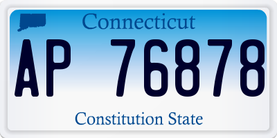 CT license plate AP76878