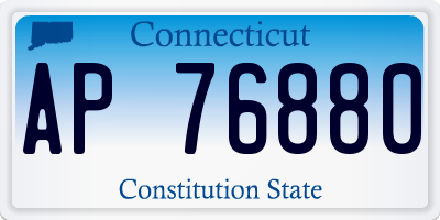 CT license plate AP76880