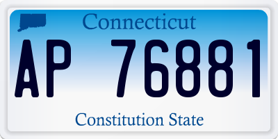 CT license plate AP76881