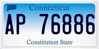 CT license plate AP76886