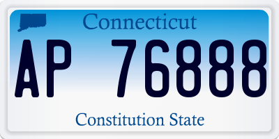 CT license plate AP76888