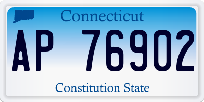 CT license plate AP76902