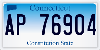 CT license plate AP76904