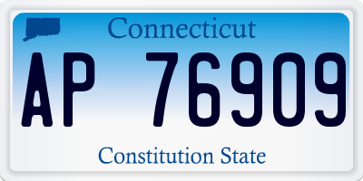 CT license plate AP76909