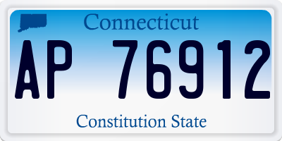 CT license plate AP76912