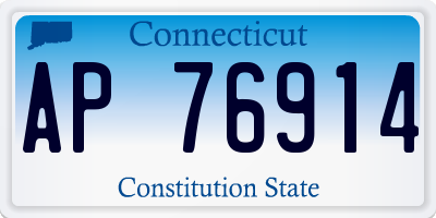 CT license plate AP76914