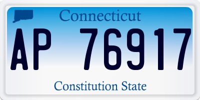 CT license plate AP76917